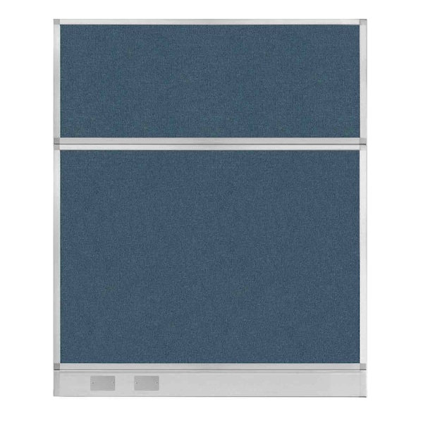 Hush Panel Configurable Cubicle Partition 5' x 6' Caribbean Fabric W/ Cable Channel